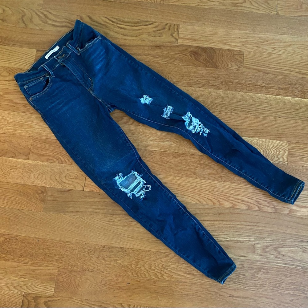 Levi's Mile High Distressed Skinny Jeans